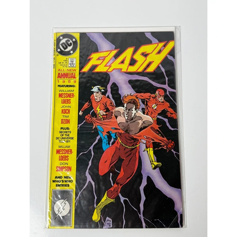 DC Comics The Flash Annual 3 1989 Wally West Jay Garrick Copper Age Comic Book